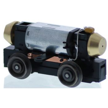 Universalantrieb - Drehgestell mit Drehgestellbalken, Motor 12V=, 4 Räder angetrieben und stromführend, Achsstand 23 mm, Raddurchmesser 9,0 mm, HO,