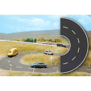 Straßenkurve HO, 8 cm breit, Radius 120 mm
