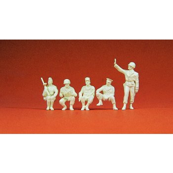 Militärpolizei, Wien 1945 (5 unbemalte Figuren), Maßstab 1:72