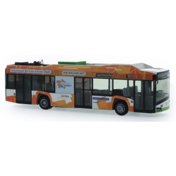 Solaris Urbino Electric 12, '14, üstra - Hannover, Gemeinsam für eine schöne Stadt - Wir machen mit!