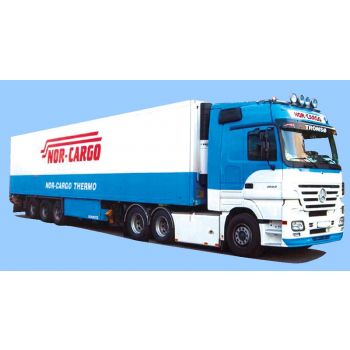 Mercedes-Benz Actros MP2/Aerop., Kühlkoffersattelzug, NOR-CARGO
