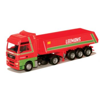 MAN TGX XXL/Aerop., Eckmulden-Kippsattelzug, Leemans