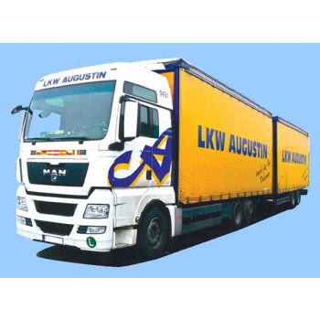 MAN TGX XXL Jumbo-Gardinen-Tandemhängerzug, LKW Augustin