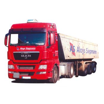 MAN TGX XLX, Eckmulden-Kippsattelzug, Siepmann