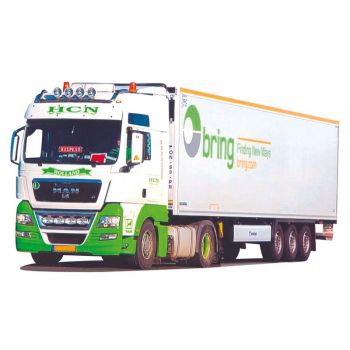 MAN TGX XXL/Aerop., Kühlkoffersattelzug,  bring - Finding New Ways