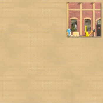 Ziegelwand hell, Dekorplatten in Ziegelsteinoptik, 210 x 148 mm, 2 Stück