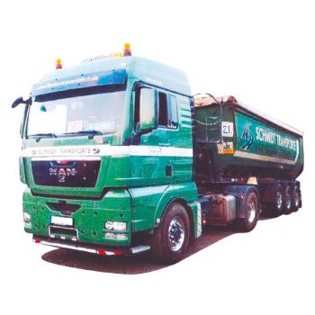 MAN TGX XLX, Rundmulden-Kippsattelzug, Schmidt Transporte