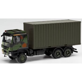 Iveco Trakker 6x6 mit 20ft. Container Flecktarndesign, Bundeswehr