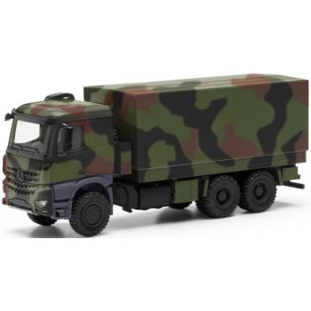 Mercedes-Benz Arocs 6x6 Pritsche/Plane, Militär dekoriert Tarnlackierung