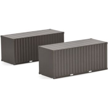 20ft Container, Heer, braungrau, unbedruckt, 2 Stück, Österreich