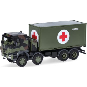 Iveco Trakker 8x8 LKW beladen mit 20ft. Container Bundeswehr