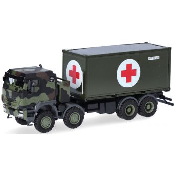 Iveco Trakker 8x8 mit 20ft. Container, Bundeswehr - Rotes Kreuz