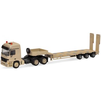 Mercedes-Benz Actros L (96) MP1, Tieflade-Sattelzug, Belgische Armee, sandbeige