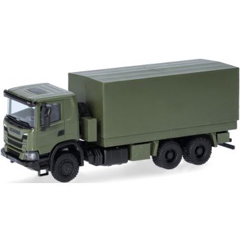 Scania XT17 Pritschen/Planen LKW 6x6, Bundeswehr oliv, undekoriert