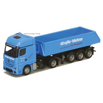 Mercedes-Benz Actros2 Giga/Aerop., Eckmulken-Kippsattelzug, Große Vehne - Int. Transporte