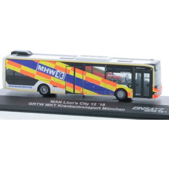 MAN Lions City 12, 18, GRTW MKT MHW, Krankentransport München, mhw-deutschland.org - MKT Krankentransport Schmitt/Obermeier oHG, München Einsatz-Serie