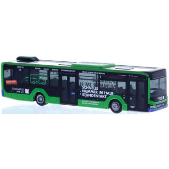 MAN Lions City 12 18, Stadtwerke Friedrichshafen am Bodensee, Schnelle Nummer im Halbstundentakt. Stadtwerke am See, Baden-Württemberg