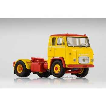 Scania LB 7635, gelb/rot, lange Kabine mit Seitenfenster