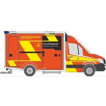 Mercedes-Benz Sprinter Wietmarscher Ambulanzfahrzeug Design RTW 18, Feuerwehr Kirchheim unter Teck - Droheneinheit, Baden-Württemberg