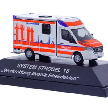 Mercedes-Benz Sprinter System Strobel RTW 18, Werkrettung Evonik Industries - Chemieunternehmen Rheinfelden, Baden-Württemberg