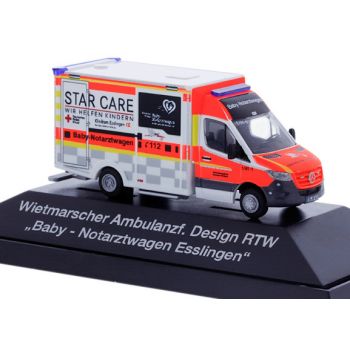 Mercedes-Benz Sprinter Wietmarscher Ambulanzfahrzeug Design-RTW 18, Baby-Notarztwagen Esslingen, Baden-Württemberg, STAR CARE Wir helfen Kindern
