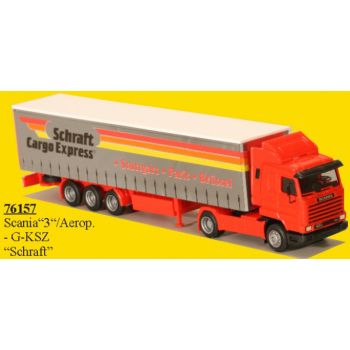 Scania 3 Aerop., Gardinen-Koffersattelzug, Schraft Cargo Express, Fellbach - Baden-Württemberg