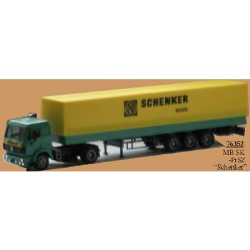 Mercedes-Benz SK Pritschen-/Planensattelzug, Spedition Schenker - Hagen, Nordrhein-Westfalen