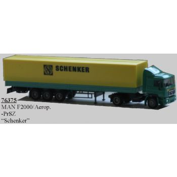 MAN F2000/Aerop., Pritschen-/Planensattelzug, Spedition Schenker