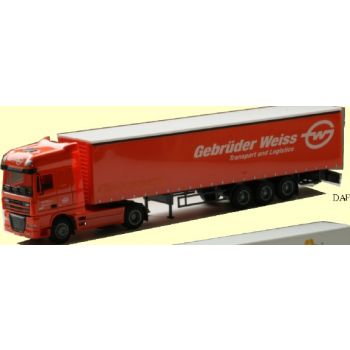 DAF XF 105 SSC/Aerop., Gardinen-Koffersattelzug, Gebrüder Weiss Transport und Logistics, Lauterach - Österreich