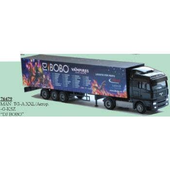 MAN TGA XXL/Aerop., Gardinen-Koffersattelzug, DJ BOBO Vampires - Logistik für Profis, www.djbobo.ch