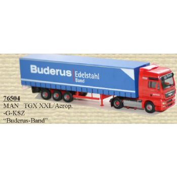 MAN TGX XXL/Aerop., Gardinen-Koffersattelzug, Buderus Edelstahl Band, Sitz Wetzlar - Hessen