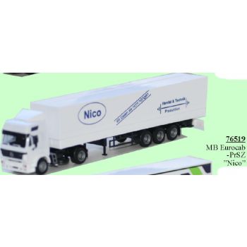 Mercedes-Benz Eurocab, Pritschen-/Planensattelzug, Nico Handel & Technik Produktion - Wir lassen Die nicht hängen, Großweitzschen - Sachsen