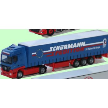 Mercedes-Benz Actros LH/Aerop., Gardinen-Koffersattelzug, Schürmann Spedition Ihr Partner für Europa