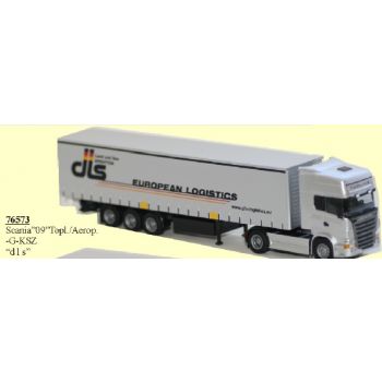 Scania 09 Topline/Aerop., Gardinen-Koffersattelzug, dls EUROPEAN LOGISTICS, www.dls-logistics.eu, Siek Schleswig-Holstein