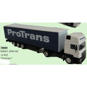 MAN F 2000 Hochdach, Gardinen-Koffersattelzug, ProTrans GmbH, Keltern - Baden-Württemberg