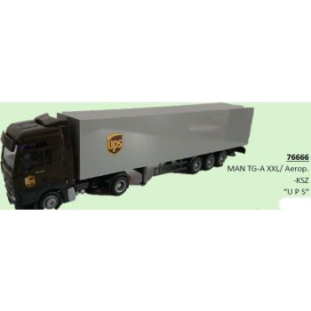 MAN TGA XXL/Aerop., Koffersattelzug, UPS - Paketdienstleister