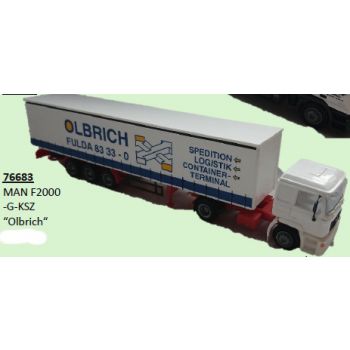 MAN F2000 Gardinen-Kofersattelzug, Olbrich Spedition Logistik Container Terminal, Fulda - Hessen