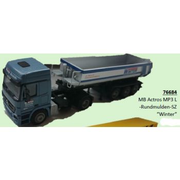 Mercedes-Benz Actros MP3 L, Rundmulden-Kippsattelzug, Winter Baustoffe, Hemmingen - Niedersachsen