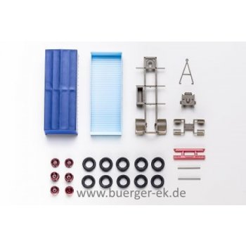 LKW-Anhänger 2achs, Pritsche/Plane, Bausatz, (Farben varrieren)