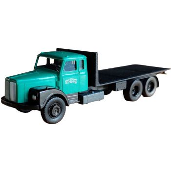 Scania 111 3Achs-Schwerlastzugmaschine mit Ballast-Pritsche, Schwarz Bau