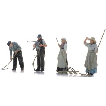 Heuernte mit Sense, 4 Figuren, Bausatz, Maßstab 1:72