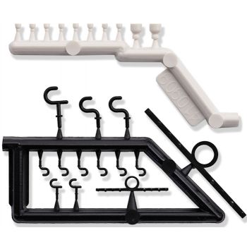 Hausanschluss zur Befestigung an Gebäuden, 8 Isolatoren unklusive 8 Halterungen, Mini-Set