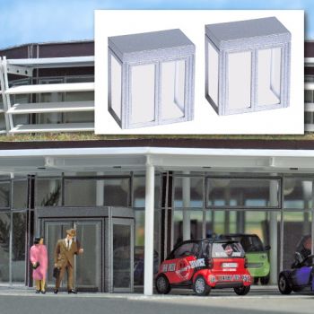 Mini-Set Windfänge, 2 moderne Windfänge mit passender Verglasung