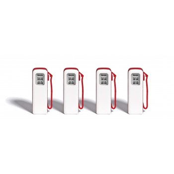 Zapfsäulen, mir Preis- und Füllanzeige, Inhalt: 4 Stück