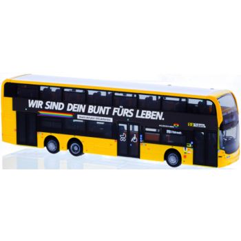 Alexander Dennis Enviro 500, BVG - Berliner Verkehrsbetriebe - Wir sind dein Bunt fürs Leben.