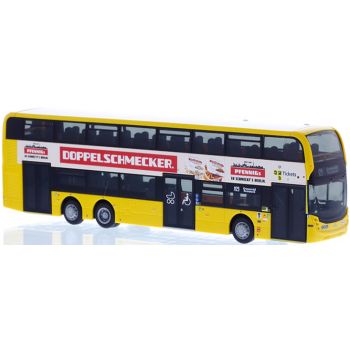 Alexander Dennis Enviro 500, BVG - Berliner Verkehrsbetriebe - Pfennigs Doppelschmecker so schmeckt's Berlin