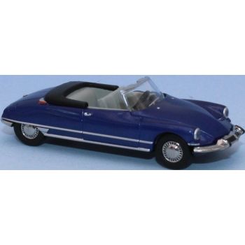 Citroen DS 19 Cabriolet, offenes Verdeck, Imperial königsblau, Baujahr 1963-1967, (Modell von Brekina)