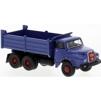 MAN 26.280 DHAK, Hauber Kipper-LKW, 3achsig, blau, Baujahr 1972