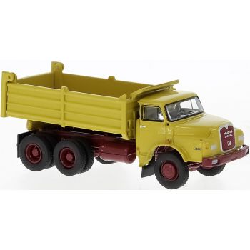 MAN 26.280 DHAK, Hauber Kipper-LKW, 3achsig, gelb, Baujahr 1972