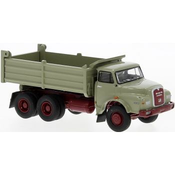 MAN 26.280 DHAK Kipper-LKW, graubeige/dunkelrot, Baujahr 1972